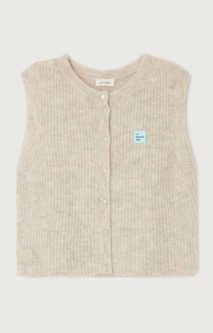 East Sleeveless Cardigan - Powder